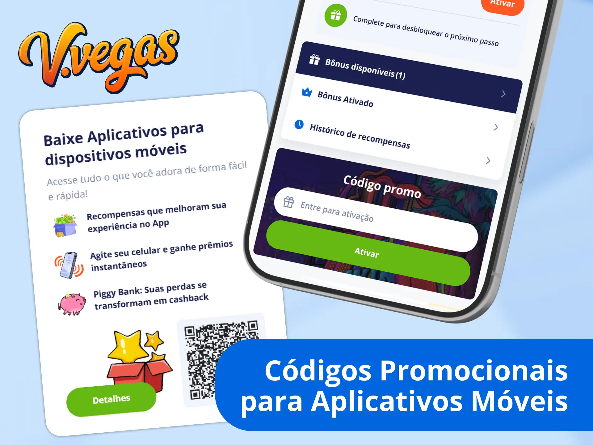 Obtenha mais códigos e promoções com o aplicativo VUlkan Vegas.