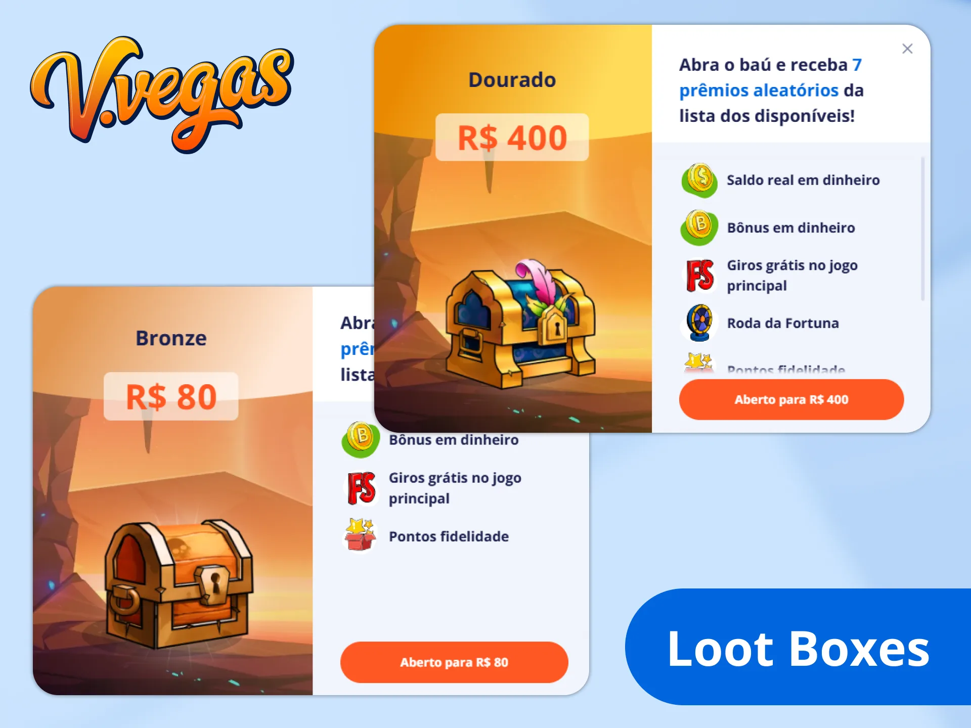 Obtenha grandes recompensas com as caixas de itens de Vulkan Vegas.